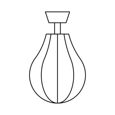 boks torbası düz simgesi beyaz arka plan, vektör, illüstrasyon izole  