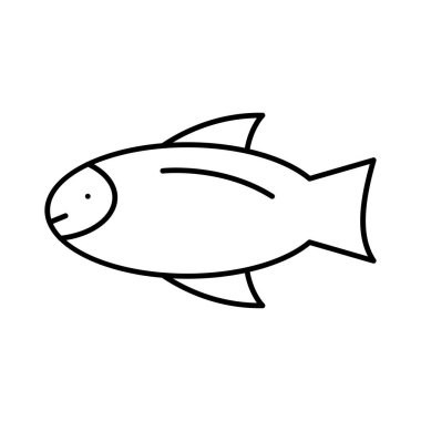 balık deniz ürünleri su vektör renk simgesi
