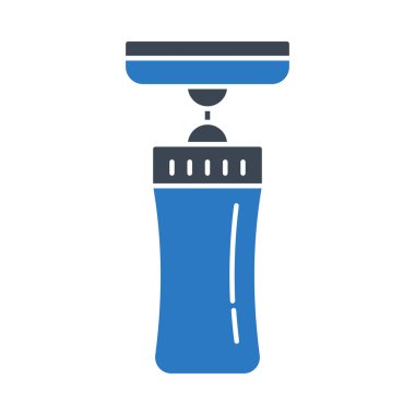 boks torbası düz simgesi beyaz arka plan, vektör, illüstrasyon izole