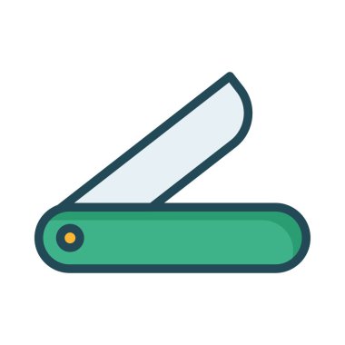 ustura düz simgesi, vektör, illüstrasyon