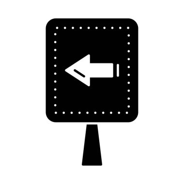 Kurulu ile Yön ok düz simgesi beyaz arka plan, vektör, illüstrasyon izole 