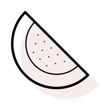 karpuz düz simgesi, vektör, illüstrasyon