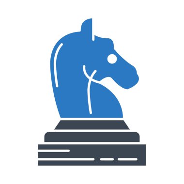 Satranç parçası düz simgesi beyaz arka plan, vektör, illüstrasyon izole   