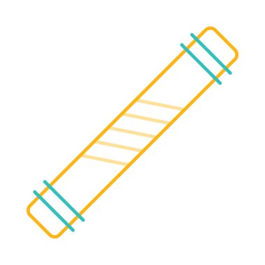 Kayak düz simgesi beyaz arka plan, vektör, illüstrasyon izole