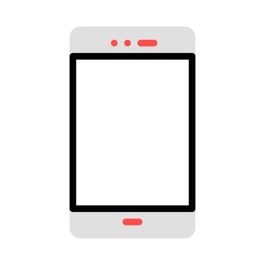 cep telefon düz simgesi, vektör, illüstrasyon 