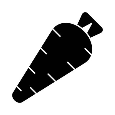 Havuç düz simgesi, vektör, illüstrasyon