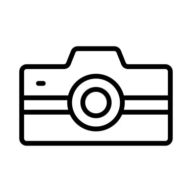 kamera düz simgesi, vektör, illüstrasyon, fotoğraf kavramı