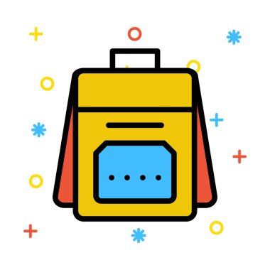 Renk web simgesi. Vektör çizim