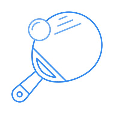 ping pong topu düz simgesi beyaz arka plan, vektör, illüstrasyon izole raketle 