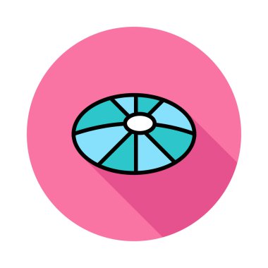 futbol oyun düz simgesi, vektör, illüstrasyon