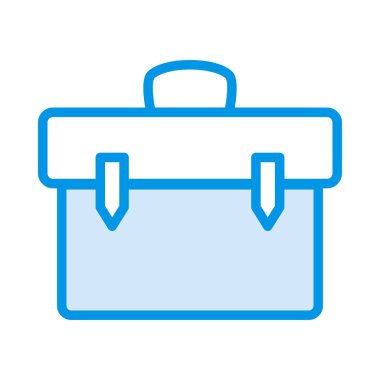 Evrak Çantası'nı düz simgesi, vektör, illüstrasyon