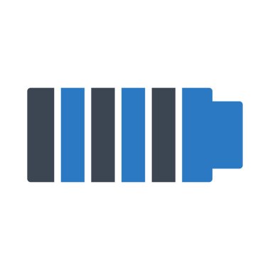 Pil şarj düz simgesi, vektör, illüstrasyon  