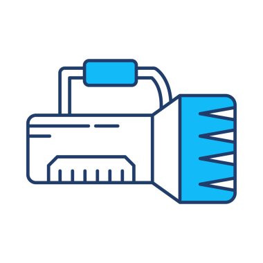 el feneri düz simgesi beyaz arka plan, vektör, illüstrasyon izole