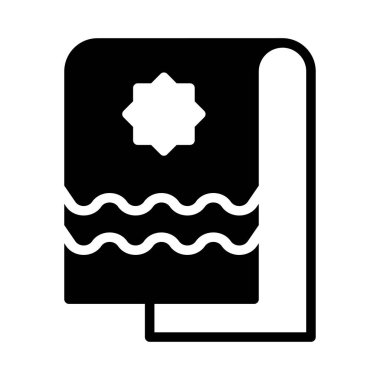 Havlu Banyo duş düz kutsal kişilerin resmi, vektör, illüstrasyon  