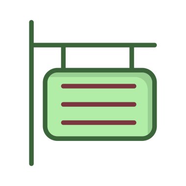  asılı düz simgesi, vektör, çizim kurulu  