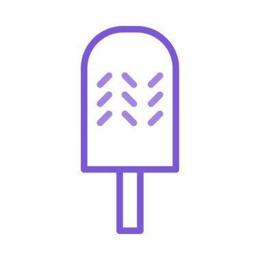 tatlı dondurma düz simgesi, vektör, illüstrasyon 
