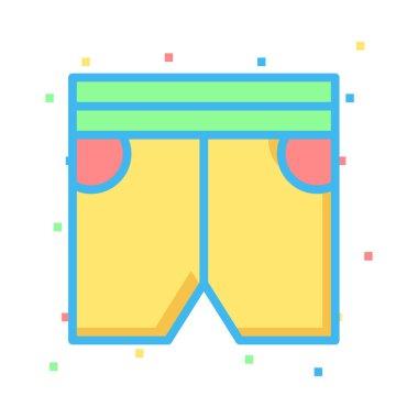 iç çamaşırı düz simgesi, vektör, illüstrasyon