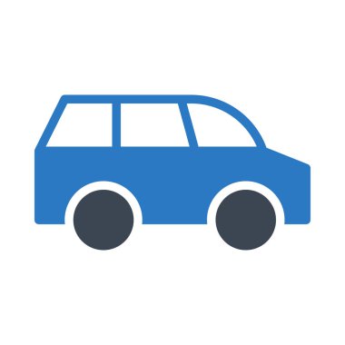 araba düz simgesi, vektör, illüstrasyon