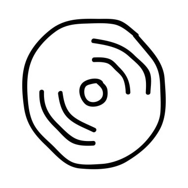 CD disk düz simgesi, vektör, illüstrasyon