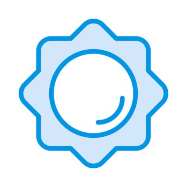 yaz güneş düz simgesi, vektör, illüstrasyon