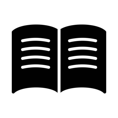 açılan kitap düz simgesi, vektör, illüstrasyon kavramı okuma, 