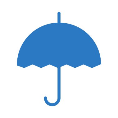 yağmur şemsiye düz simgesi, vektör, illüstrasyon