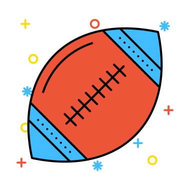rugby topu düz simgesi beyaz arka plan, vektör, illüstrasyon izole