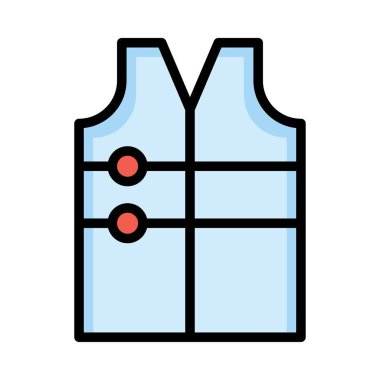 Emanet ceket düz simgesi, vektör, illüstrasyon 