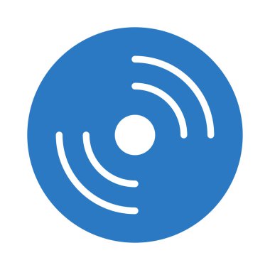 CD disk düz simgesi, vektör, illüstrasyon