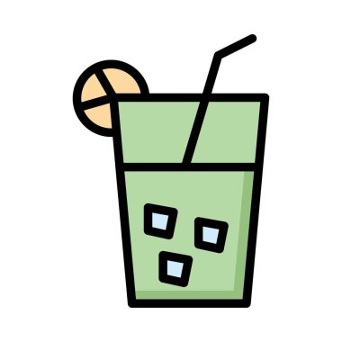 İçki web renk vektör simgesi