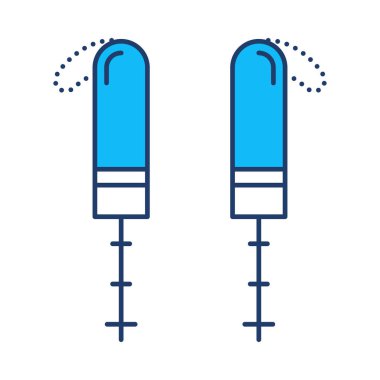 Beyaz arka plan, vektör, illüstrasyon izole düz simge spor paten kayak