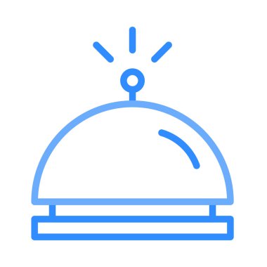 otel resepsiyon zil Resepsiyon düz simgesini, vektör, illüstrasyon  