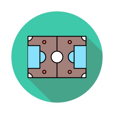 zemin mahkeme düz simgesi beyaz arka plan, vektör, illüstrasyon izole