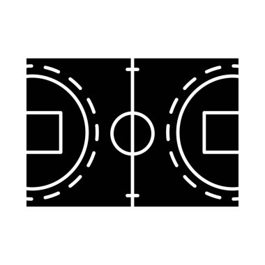 zemin mahkeme düz simgesi beyaz arka plan, vektör, illüstrasyon izole