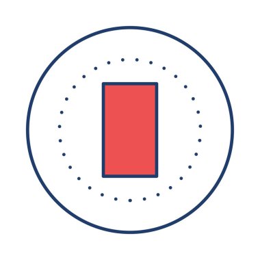 Kriket Stadyumu düz simgesi beyaz arka plan, vektör, illüstrasyon izole