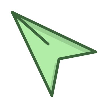 navigasyon harita düz simgesi, vektör, illüstrasyon