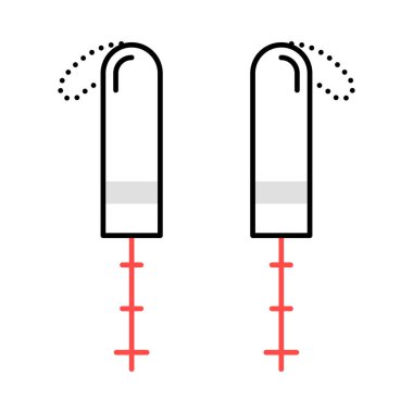 Beyaz arka plan, vektör, illüstrasyon izole düz simge spor paten kayak