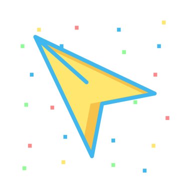 navigasyon harita düz simgesi, vektör, illüstrasyon