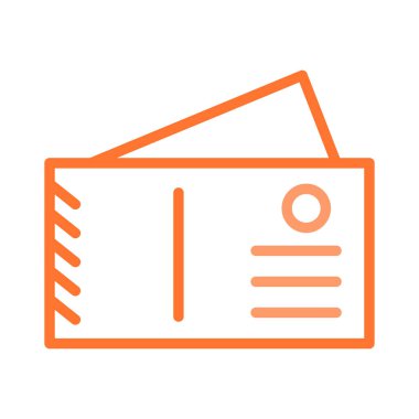 Bilet Tur düz simgesi, vektör, illüstrasyon, seyahat konsepti için 