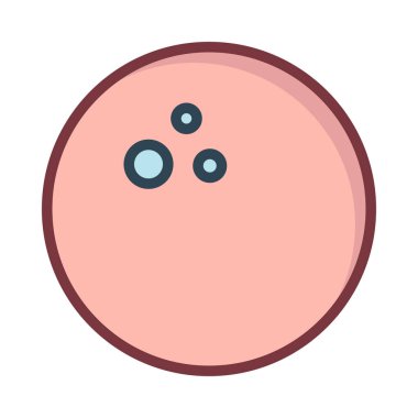 bowling oyun düz simgesi, vektör, illüstrasyon 