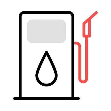 yakıt benzin petrol düz kutsal kişilerin resmi, vektör, illüstrasyon 