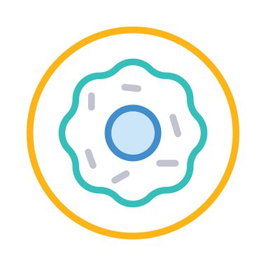 tatlı kurabiye düz simgesi, vektör, illüstrasyon