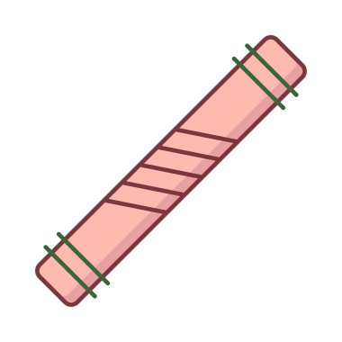 Kayak düz simgesi beyaz arka plan, vektör, illüstrasyon izole