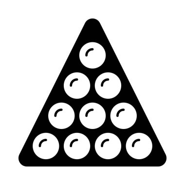 snooker oyun düz simgesi beyaz arka plan, vektör, illüstrasyon izole