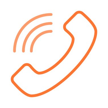 ara telefon alıcı düz simgesi, vektör, illüstrasyon  