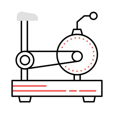 makine düz simgesi beyaz arka plan, vektör, illüstrasyon izole Bisiklete binme