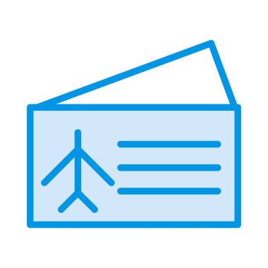 Bilet Tur düz simgesi, vektör, illüstrasyon, seyahat konsepti için 