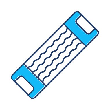 egzersiz band düz simgesi beyaz arka plan, vektör, illüstrasyon izole