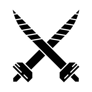 Beyaz arka plan, vektör, illüstrasyon izole kılıç düz simgesi