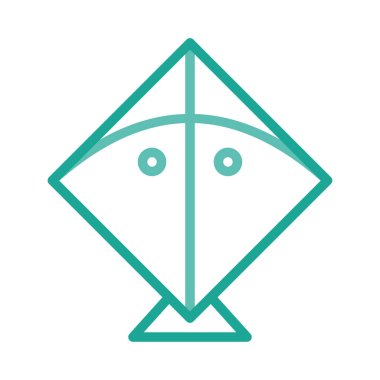 Uçurtma sinek oyuncak düz simgesi, vektör, illüstrasyon